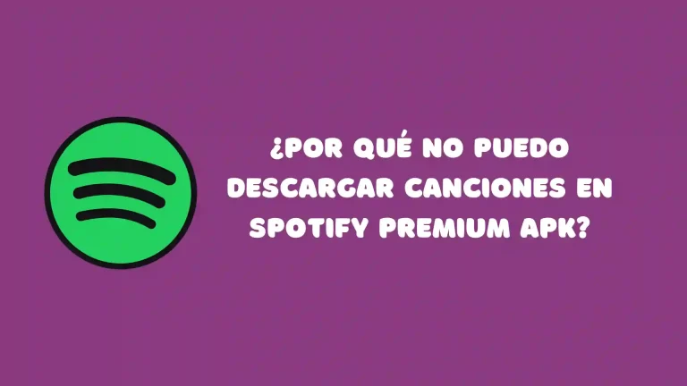 ¿Por qué no puedo descargar canciones en Spotify Premium APK?